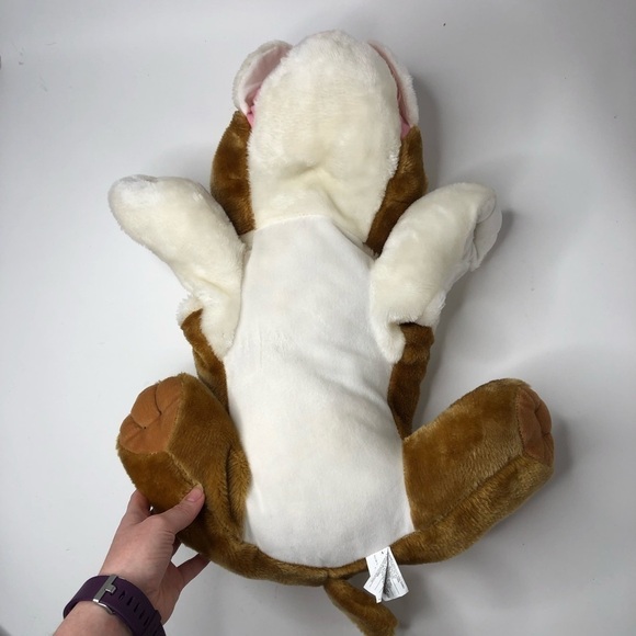 VINTAGE Kellytoy Tan White Bulldog Plush Stuffed Dog Animal Plushie Kids Stuffie - Picture 3 of 14